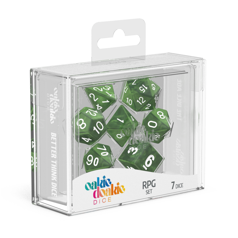 RPG Set - Marble - Green (7 dice)
