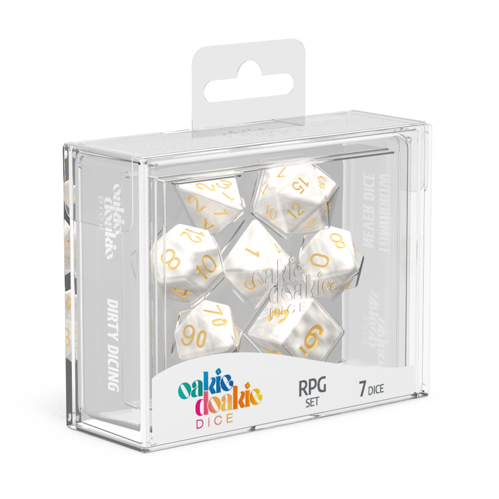 RPG Set - Marble - White (7 dice)  