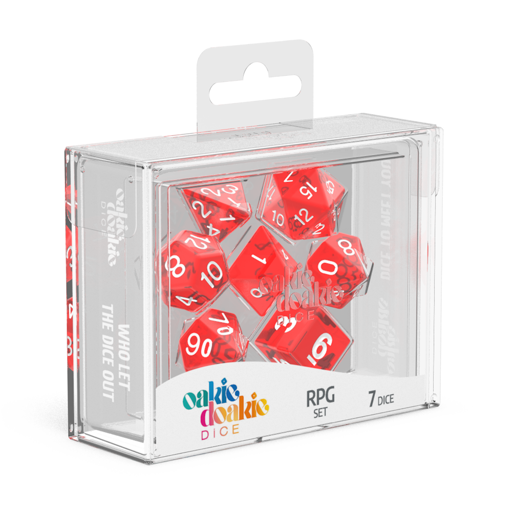 RPG Set - Translucent - Red (7 dice)  