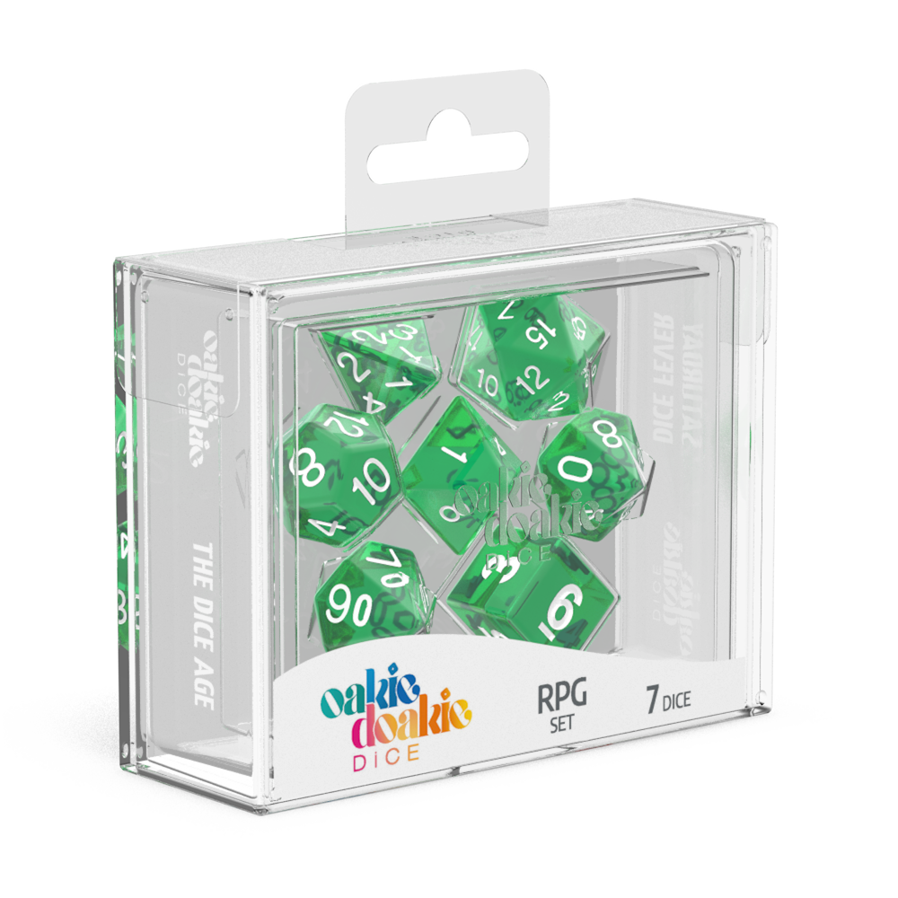RPG Set - Translucent - Green (7 dice)  