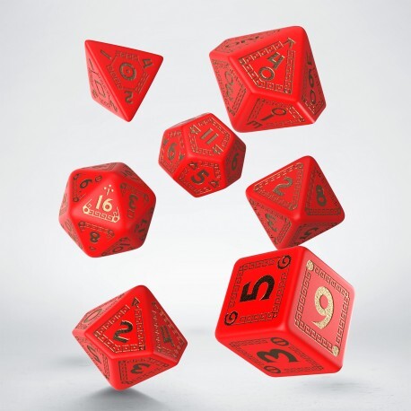 RuneQuest Red & gold Dice Set (7)