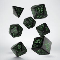 Call of Cthulhu Roleplaying Dice Set (7) - Black/Green