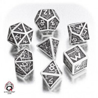 Dwarven Dice Set: White/Black