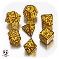 Steampunk Dice Set: Brown/Yellow