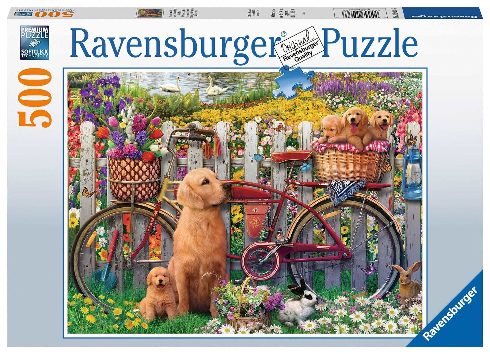 Cute Dogs in the Garden Jigsaw Puzzle 500pc