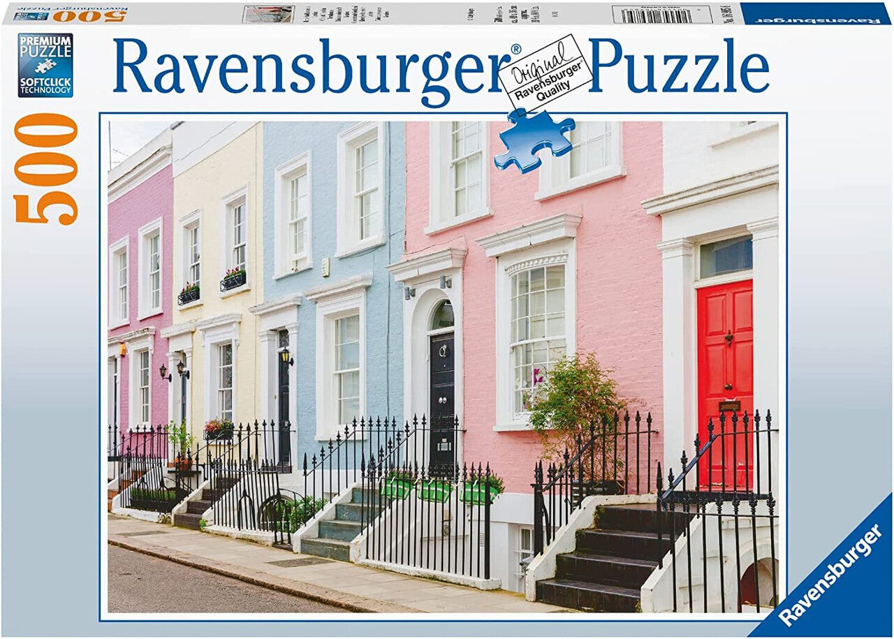 Colourful London Townhouses Jigsaw Puzzle 500pc