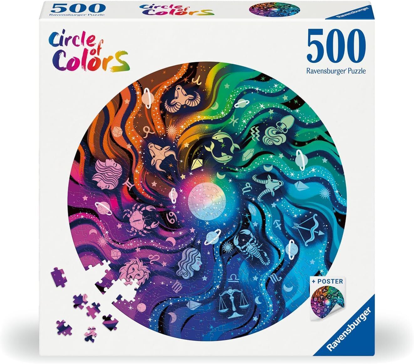Circle of Colours: Astrology Jigsaw Puzzle 500pc