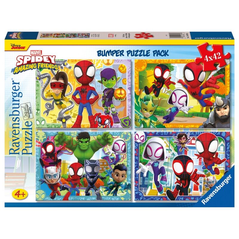 Spidey & His Friends Jigsaw Puzzle Bumper Pack 4x42