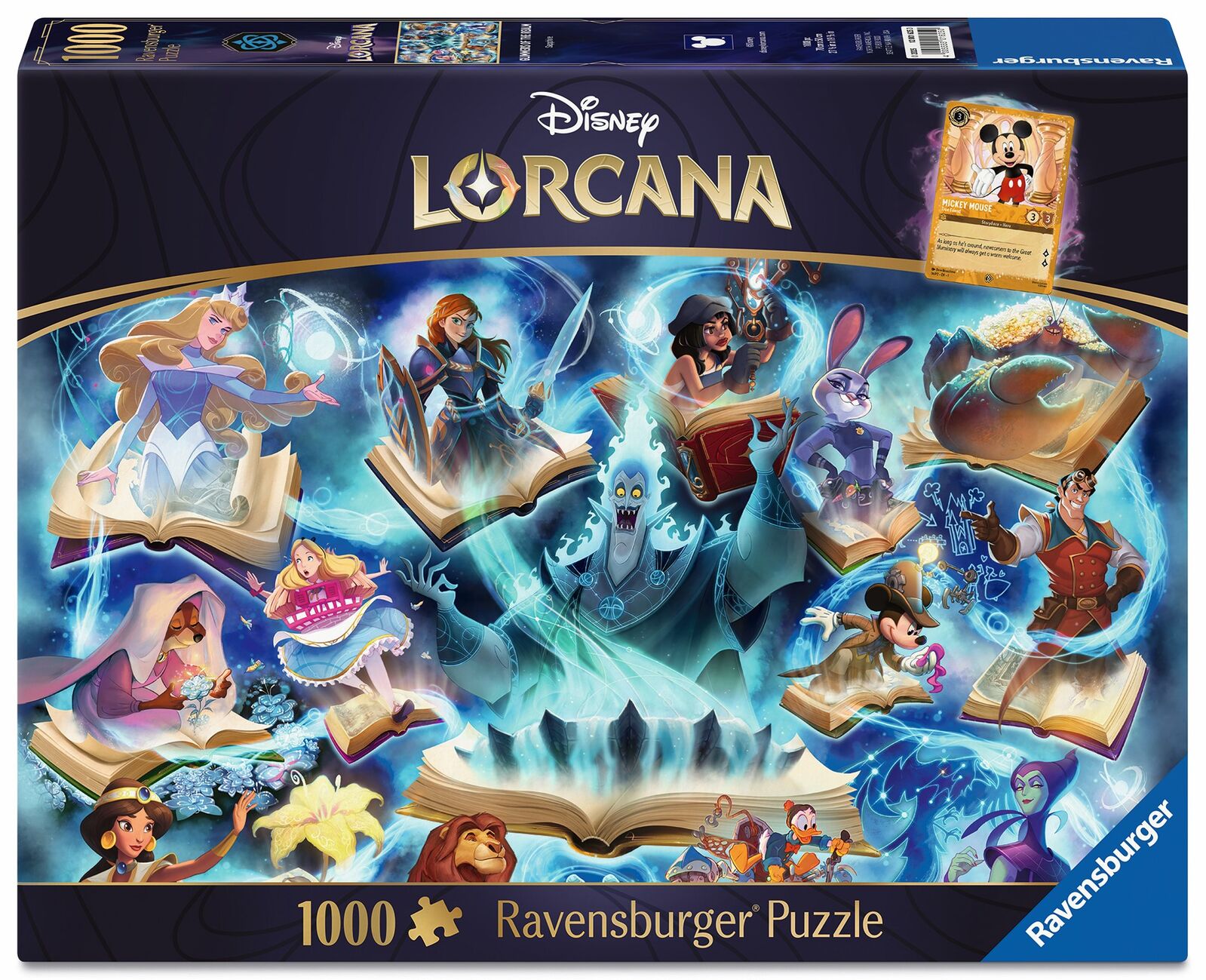 Disney Lorcana Sapphire Jigsaw Puzzle 1000pc