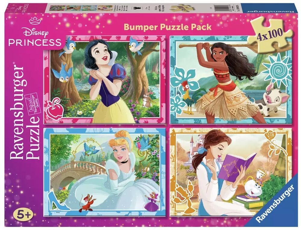 Disney Princess Jigsaw Puzzle Bumper Pack 4x100pc