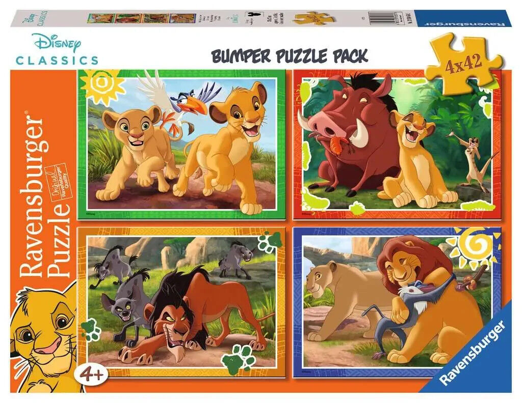 Disney Lion King Bumper Pack Jigsaw Puzzles 4x42pc