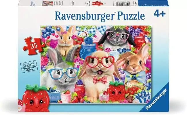 Bunnies And Berries Jigsaw Puzzle 35pc