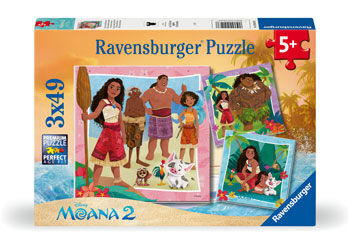 Disney Moana 2 Jigsaw Puzzle 3x49pc