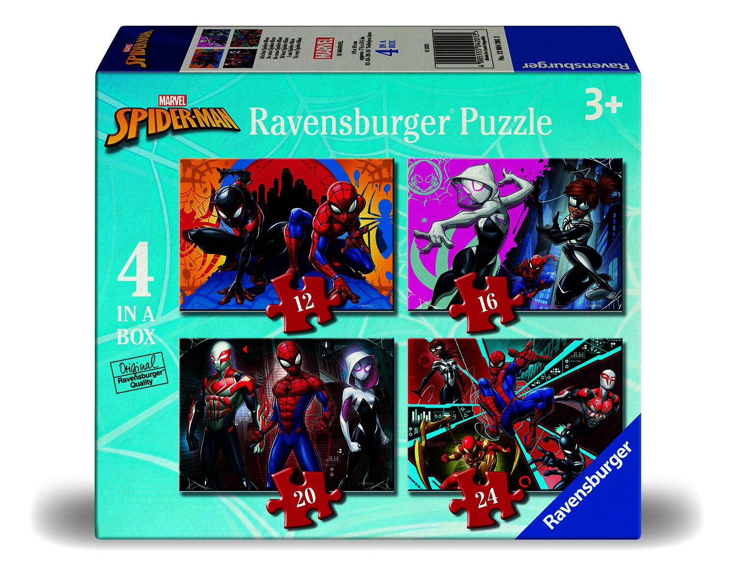 Marvel Spider-Man Jigsaw Puzzle 4-Pack 12/16/20/24pcs