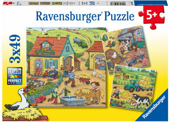 Ravensburger: On the Farm 3x49pc