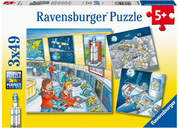 Ravensburger: Tom & Mia go on a Space Mission 3x49pc