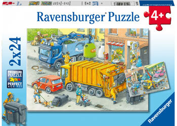 Ravensburger: Working Trucks Puzzle 2x24pc