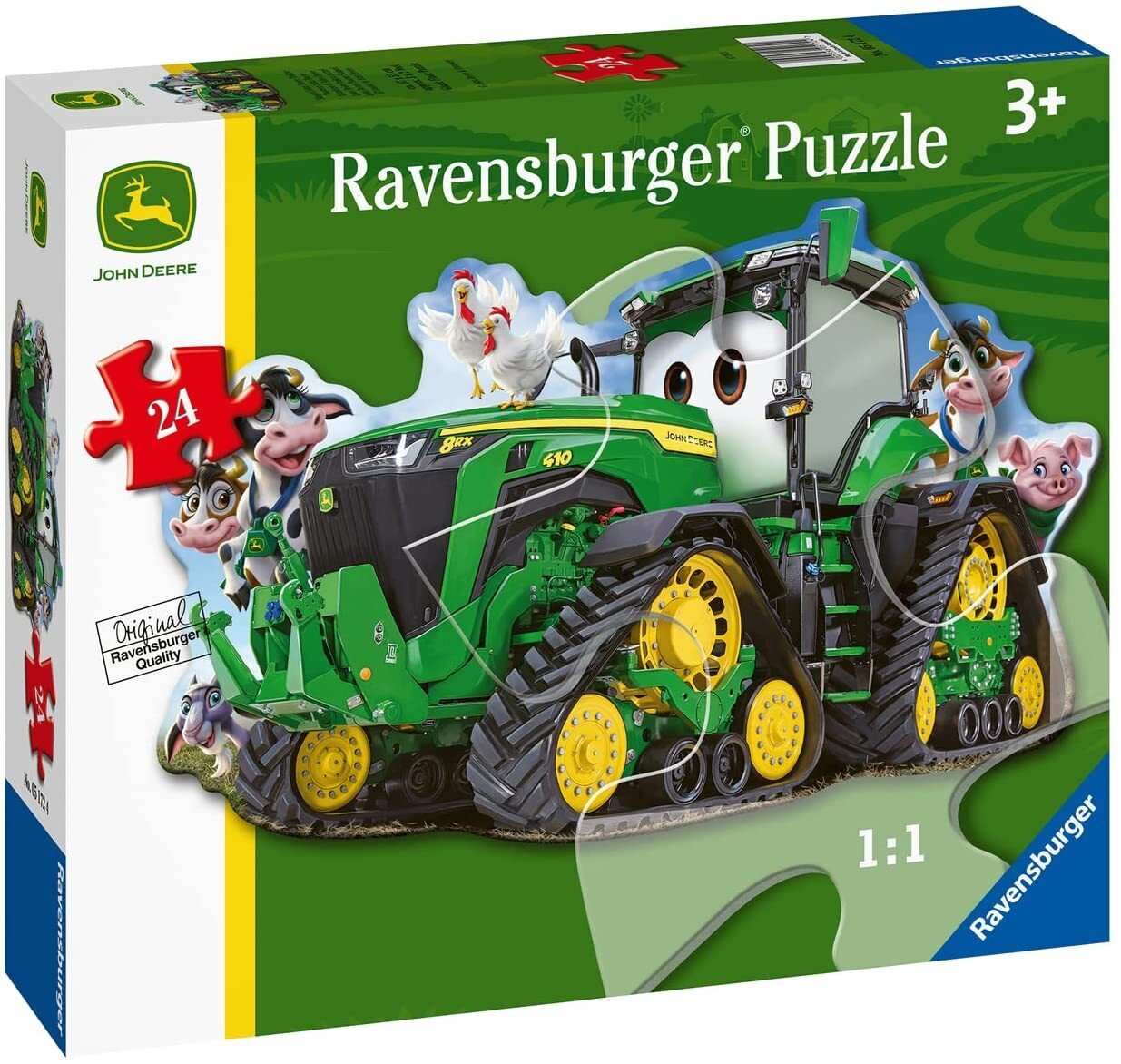 Ravensburger: John Deere Tractor Shaped Puzzle 24pc