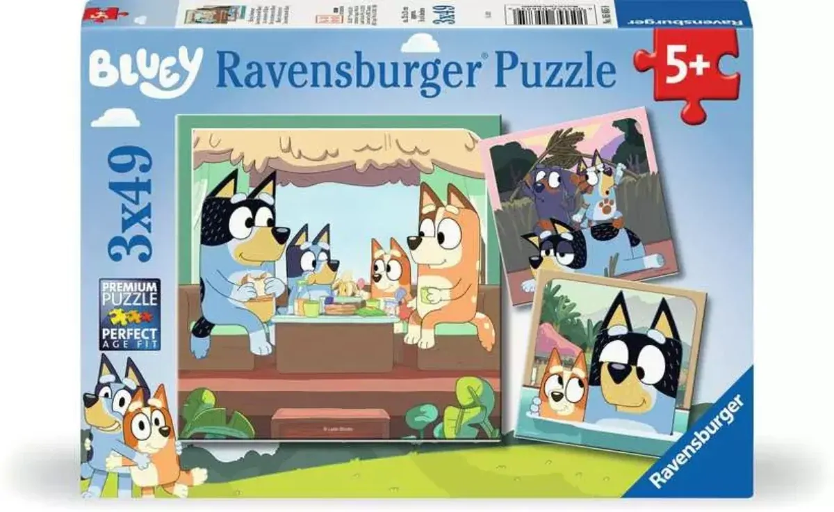 Bluey Jigsaw Puzzle 3x49pc