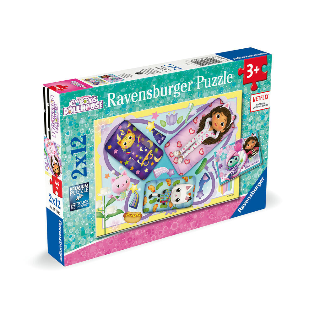Gabby's Dollhouse Jigsaw Puzzles 2x12pc
