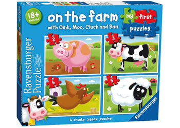 Ravensburger: On the Farm My First Puzzle 2 3 4 5pc