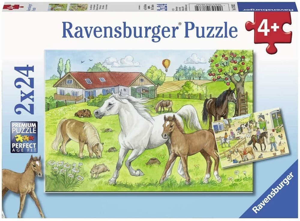 Ravensburger: At the Stables Puzzle 2x24pc