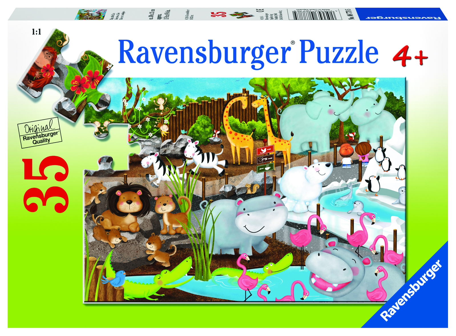 Ravensburger: Day at the Zoo Puzzle 35pc