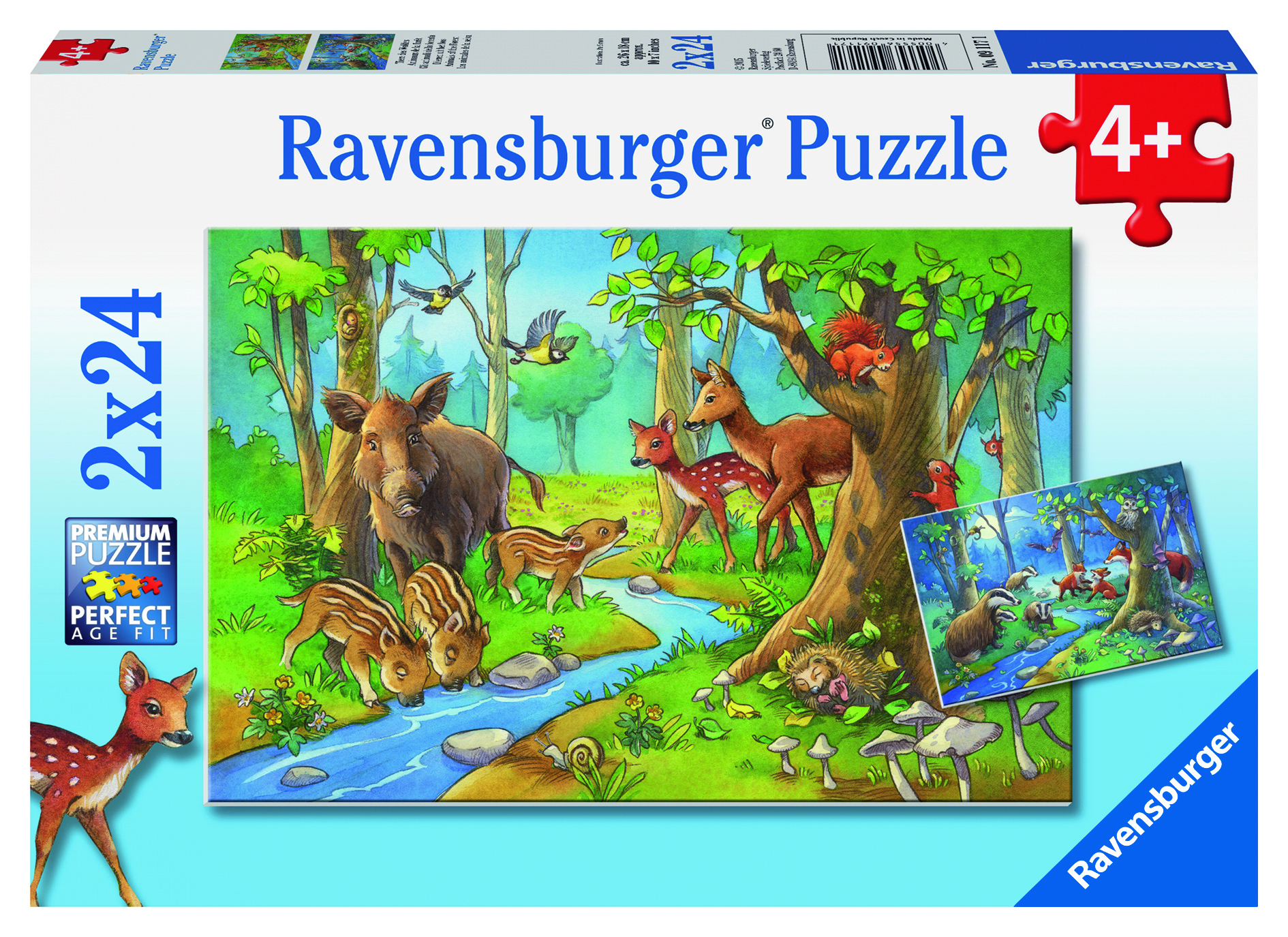 Ravensburger: Cute Forest Animals Puzzle 2x24pc
