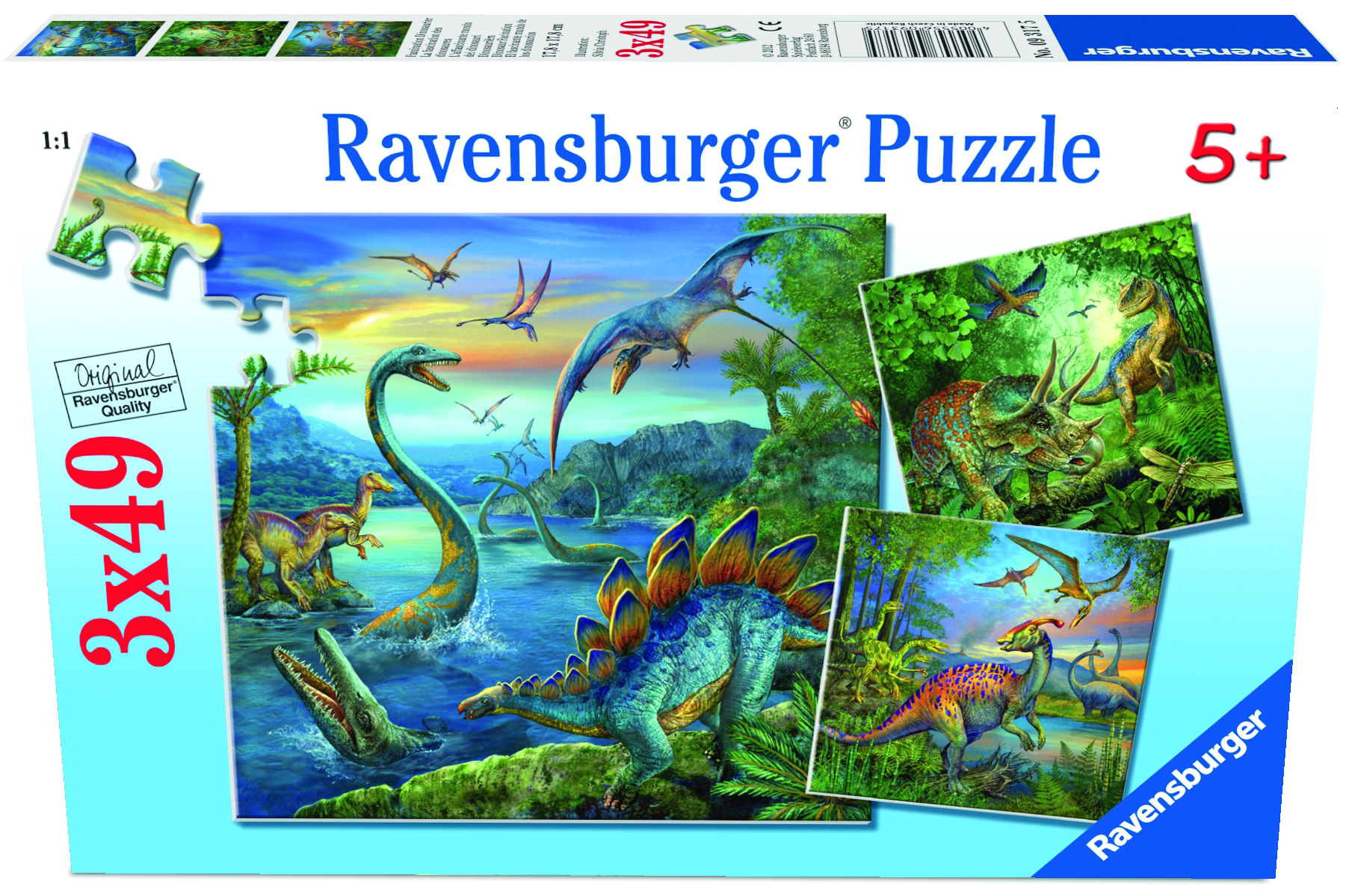 Dinosaur Fascination Puzzle 3x49pc