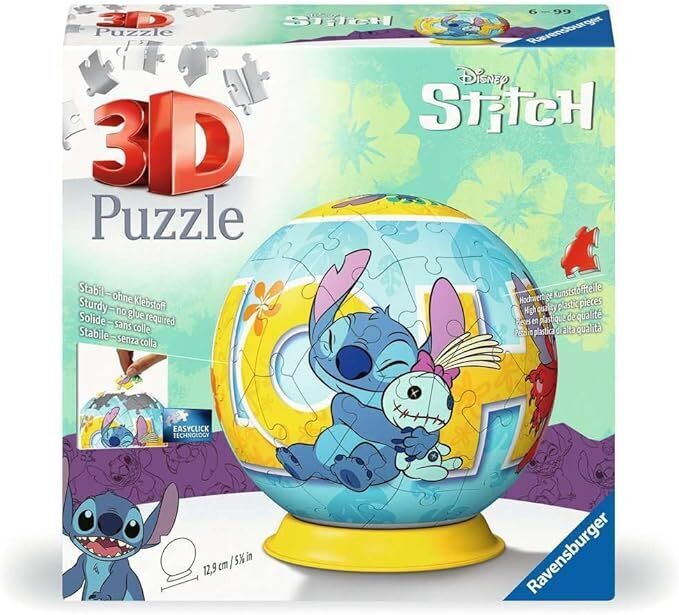 3D Puzzleball Stitch Jigsaw Puzzle 72pc