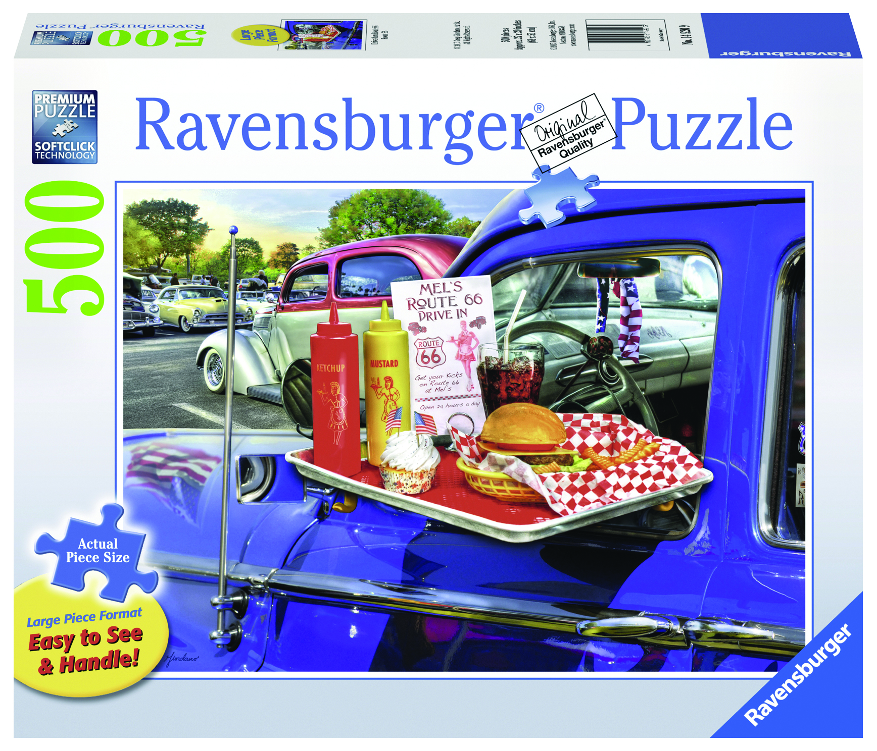Ravensburger: Drive-Thru Route 66 Puzzle 500pc Large Format