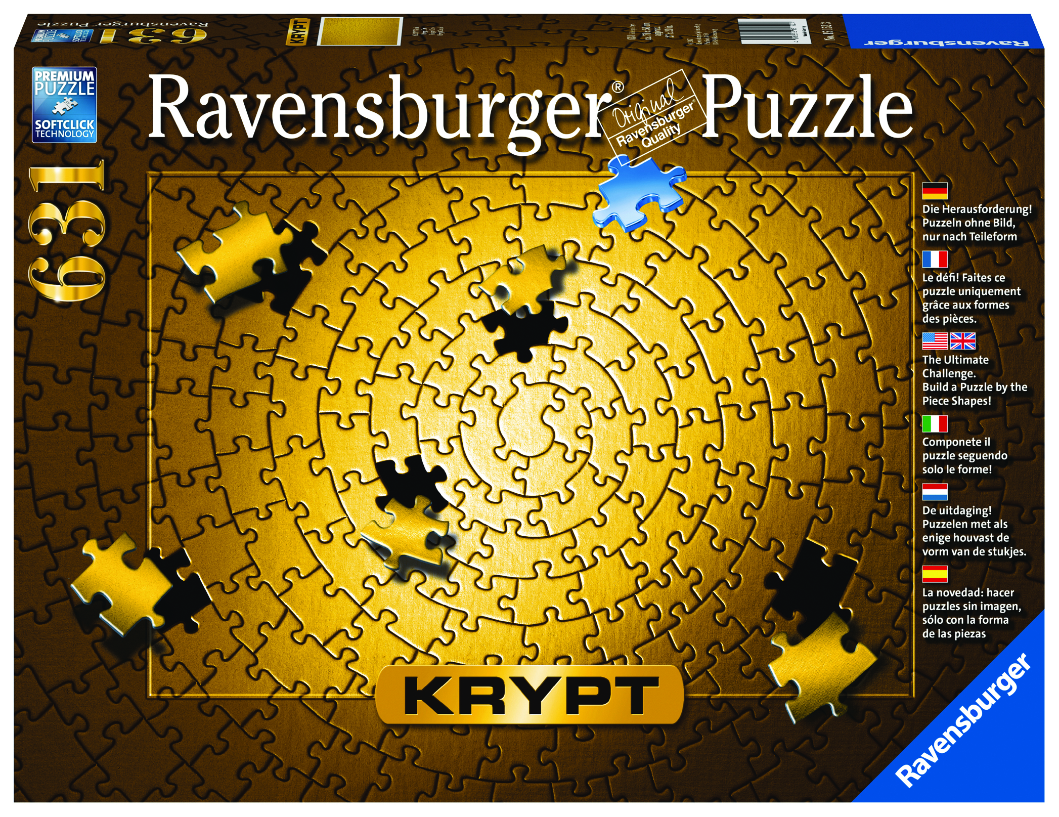 Ravensburger: KRYPT Gold Spiral Puzzle 631pc