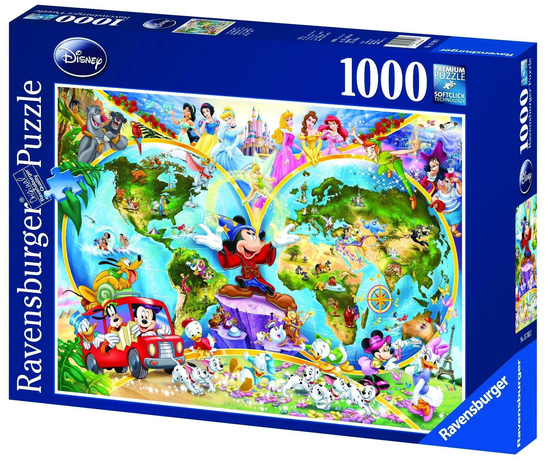 Ravensburger: Disney's World Map Puzzle 1000pc