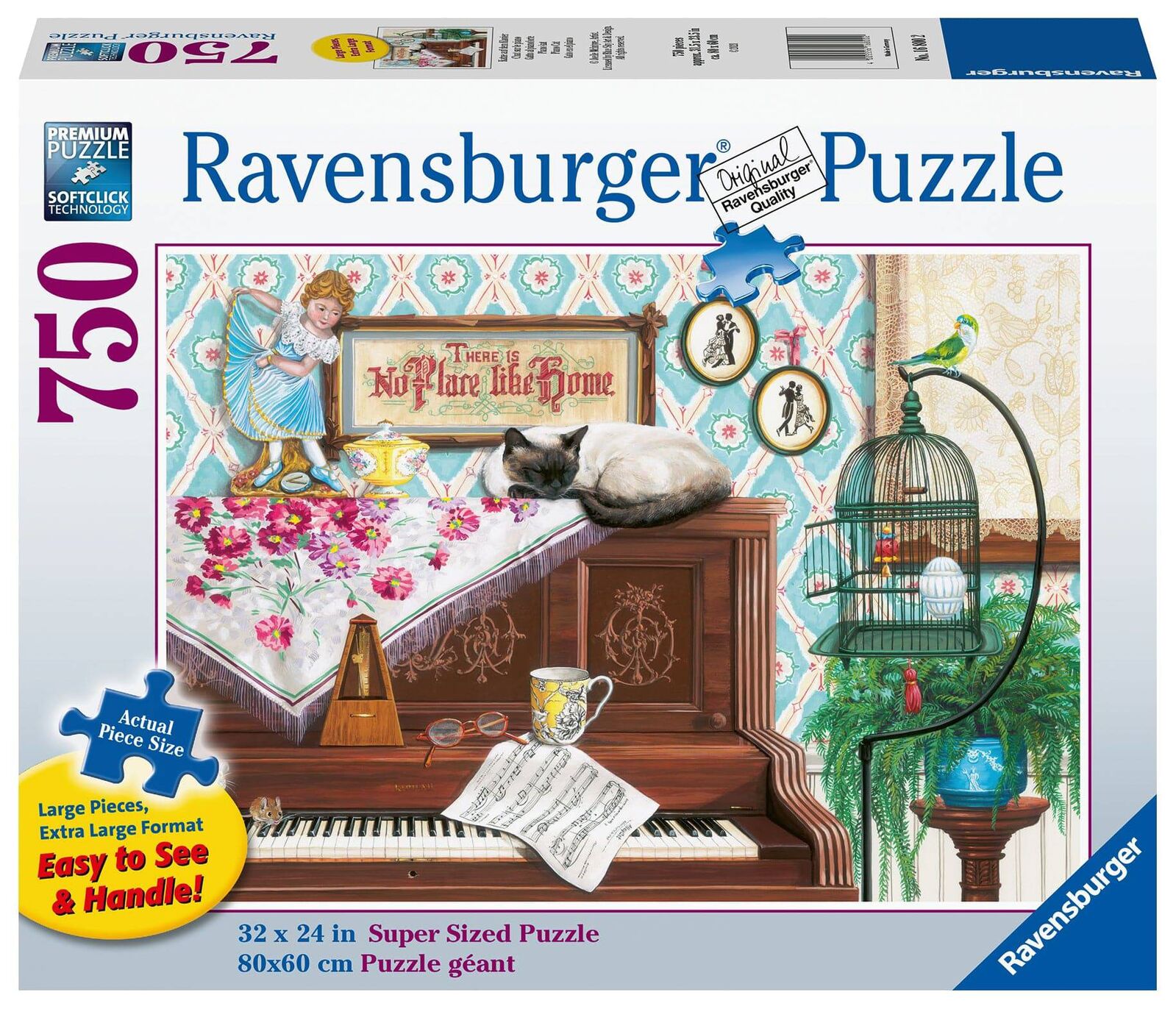 Piano Cat Jigsaw Puzzle 750pc Large Format
