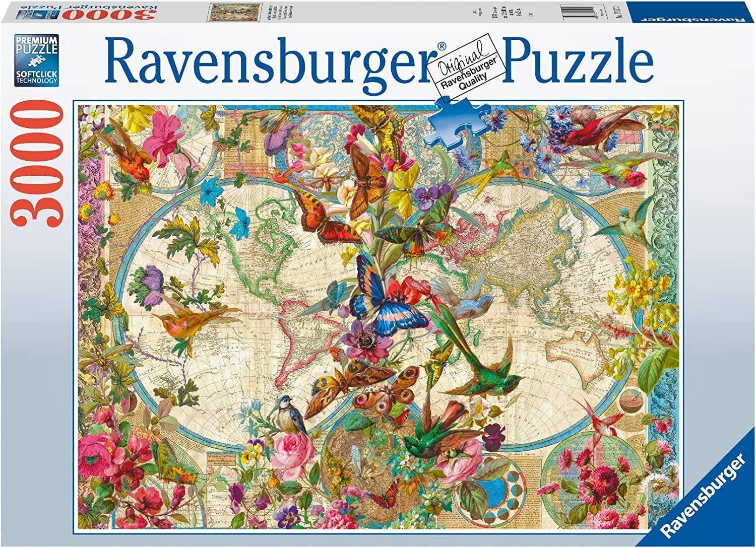 Ravensburger: Flora & Fauna World Map 3000pc