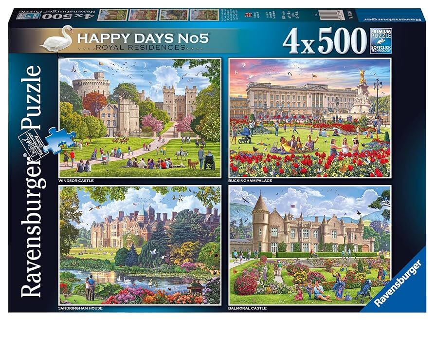 Ravensburger - Happy Days No 5 Royal Residences 4x500p