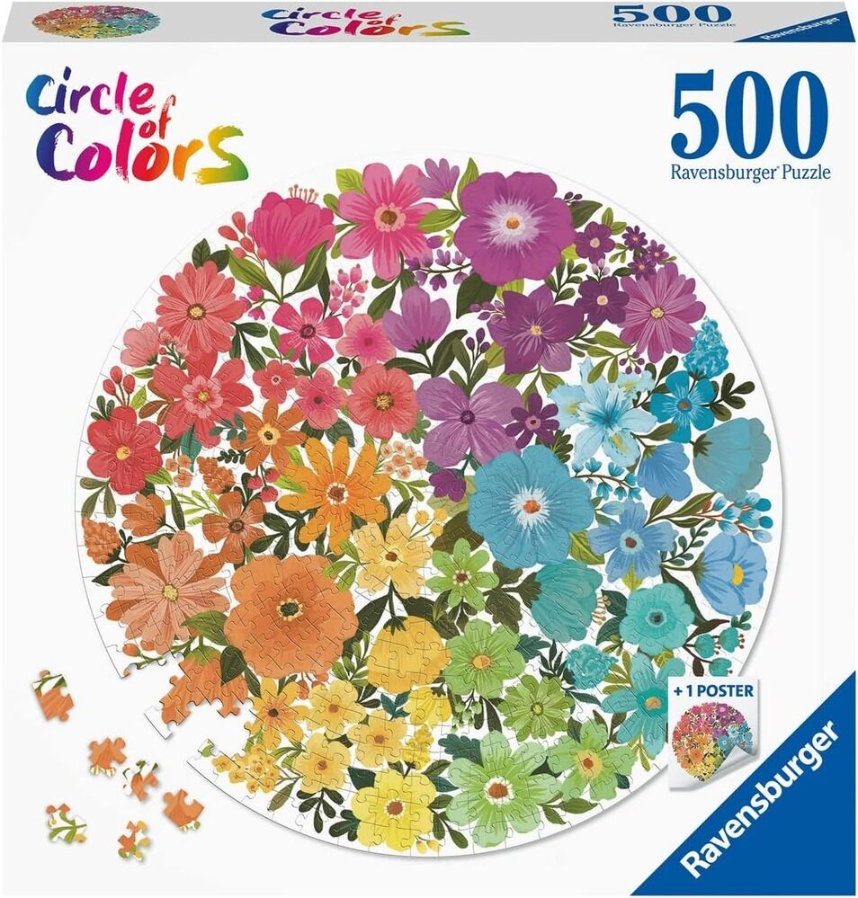 Circle of Colours: Flowers Jigsaw Puzzle 500pc