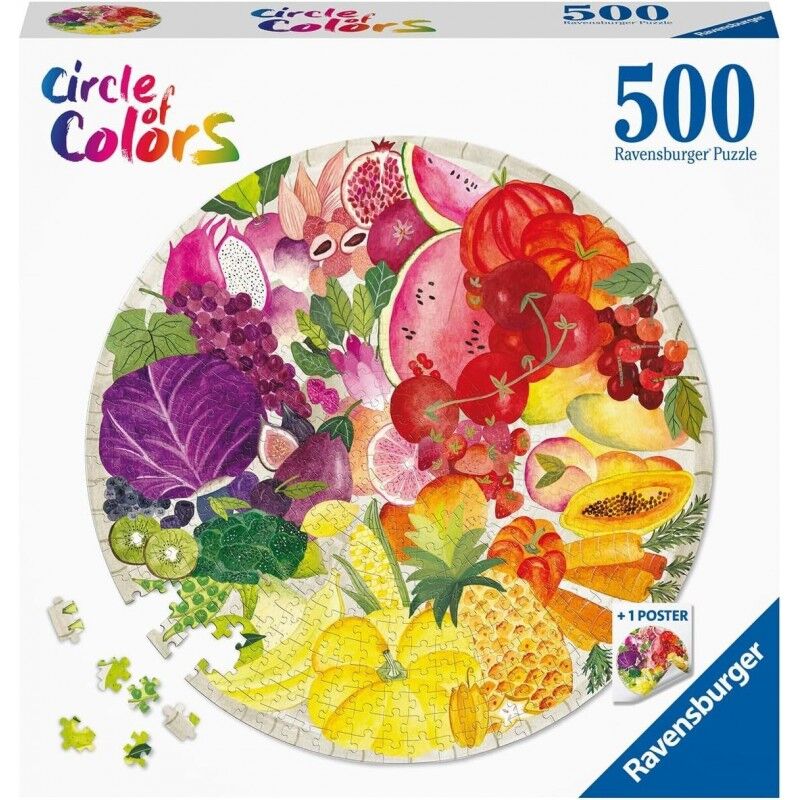 Circle of Colours: Fruits & Vegetables Jigsaw Puzzle 500pc