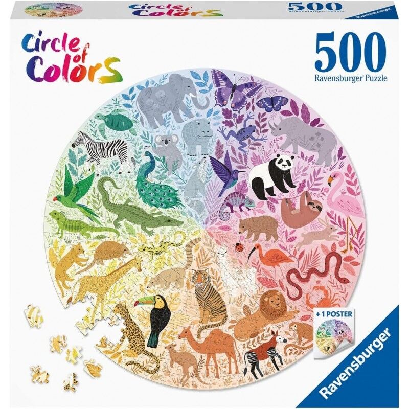 Circle of Colours: Animals Jigsaw Puzzle 500pc