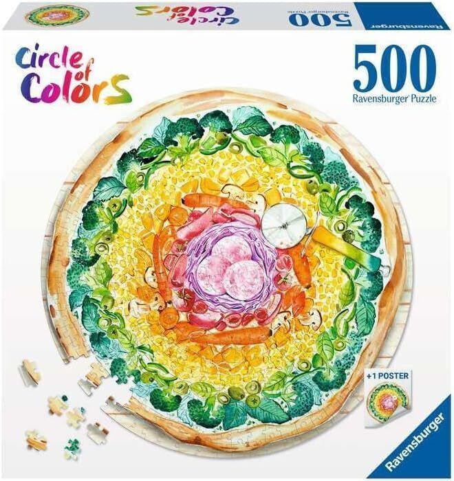 Circle of Colours: Pizza Jigsaw Puzzle 500pc