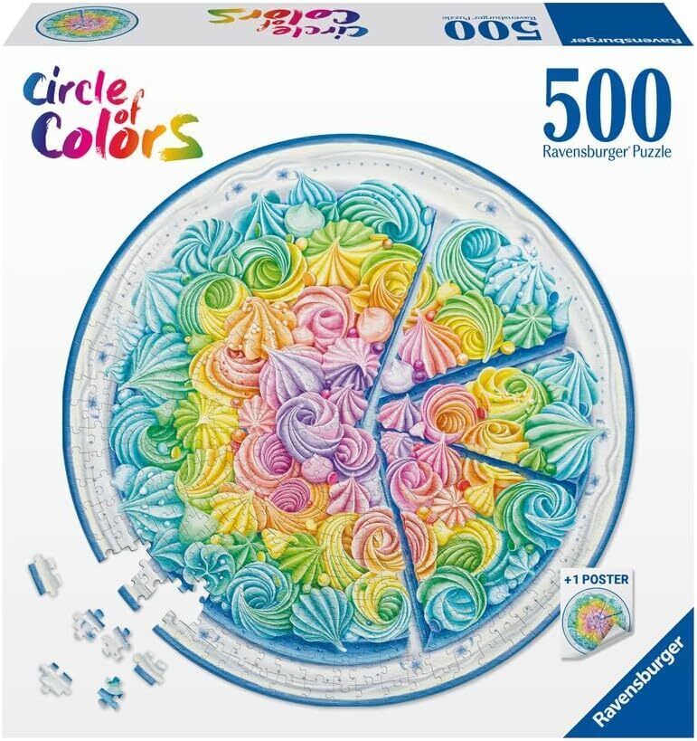 Circle of Colours: Rainbow Cake Jigsaw Puzzle 500pc