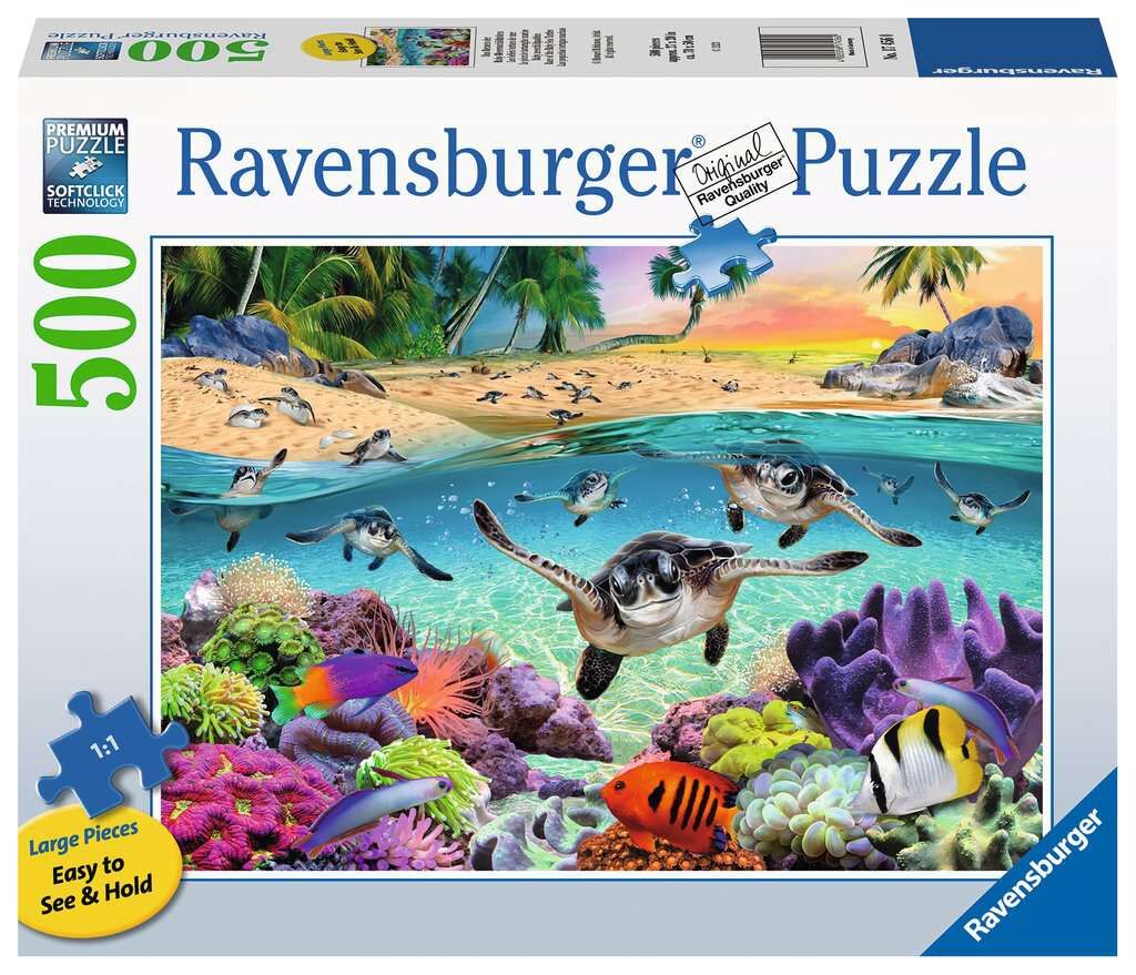 Race of the Baby Sea Turtles Jigsaw Puzzle 500pc Large Format