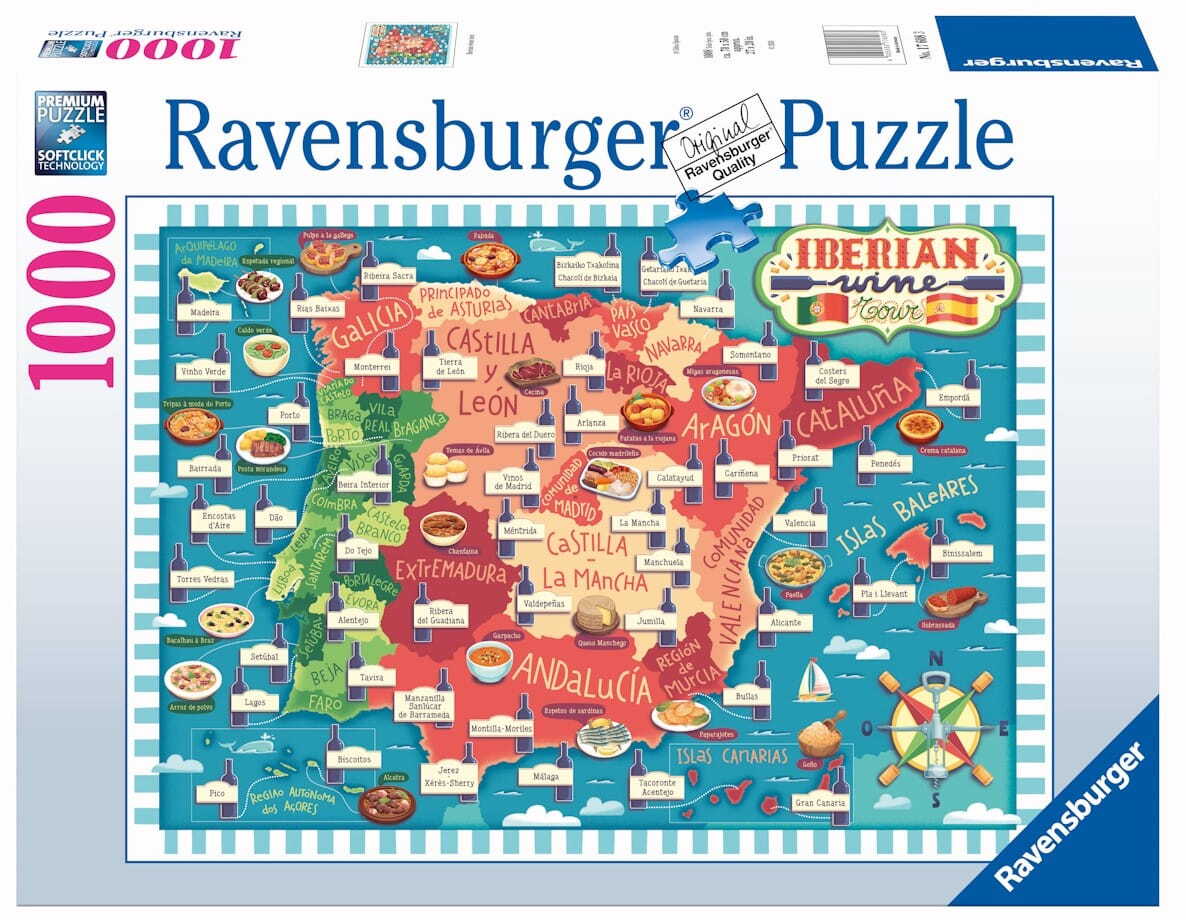 Ravensburger: Map of Iberia - Wines 1000p