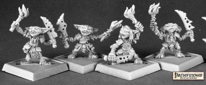 Pathfinder Miniatures: 60017 Goblin Pyros (Metal, 4)