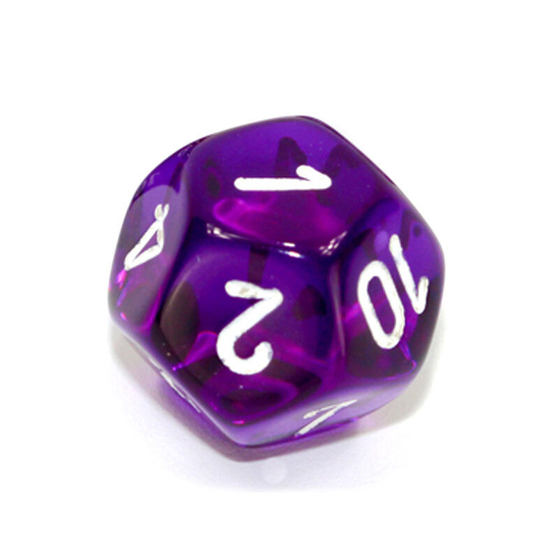Single Transparent 16mm D12 Dice - Random Colour