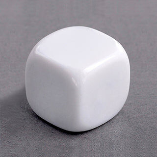Blank White D6 Opaque (1)