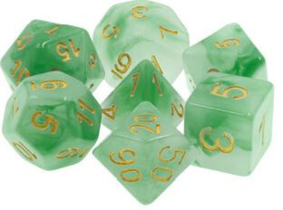 TMG RPG Dice: Your Lucky Dice - Green Jade Opaque Set (7)