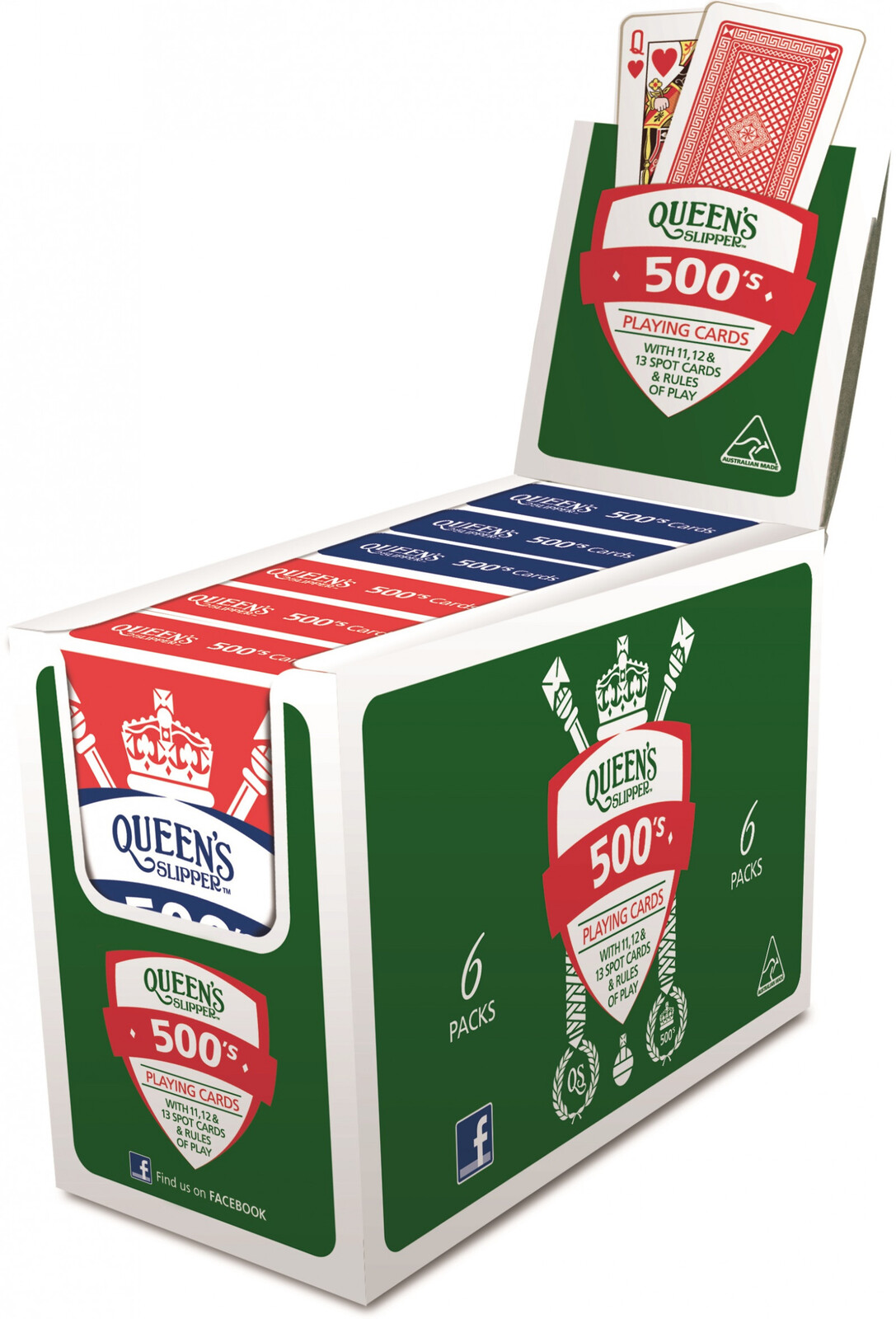 Queens Slipper 500's Playing Cards