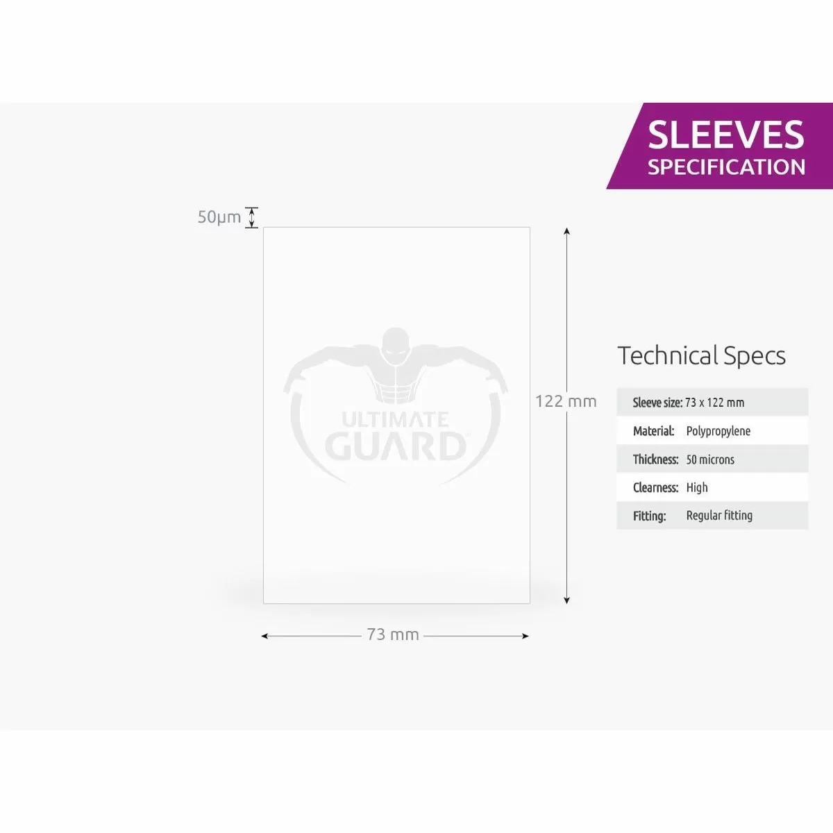 Ultimate Guard Premium Soft Sleeves for Tarot Cards (50) (73x122mm)
