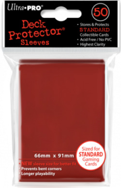 Ultra-Pro Deck Protector Sleeves: Red Solid (50)